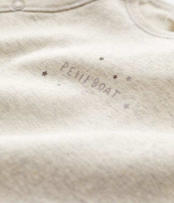 Babies' Organic Cotton Sleepsuit MONTELIMAR CHINE beige