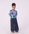 Children's cotton sweatshirt printed with hearts purple/multicolor