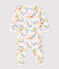 Babies' Floral Organic Cotton Sleepsuit MARSHMALLOW white/MULTICO white