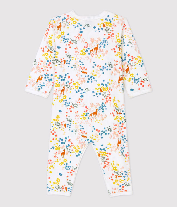 Babies' Floral Organic Cotton Sleepsuit white/multicolor