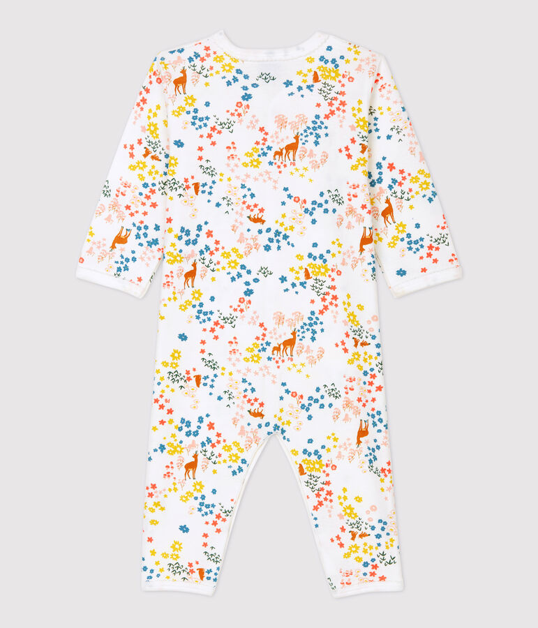 Babies' Floral Organic Cotton Sleepsuit white/multicolor