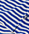 Women's Boxy Striped Cotton Terry T-Shirt SURF blue/AVALANCHE