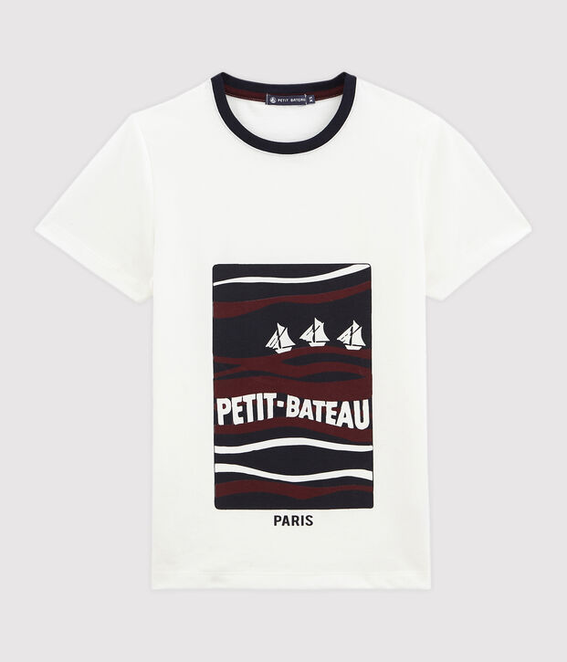 women's navy blue striped t-shirt white/multicolor