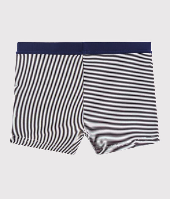 Boys' Swimming Trunks ABYSSE blue/LAIT white
