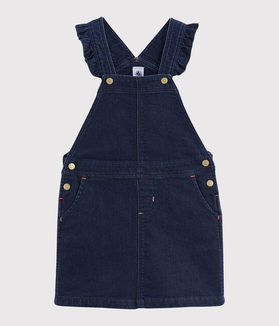 Girls' Dungaree Dress DENIM BLEU FONCE blue