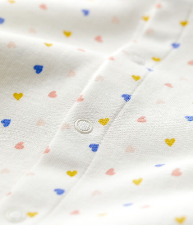 Babies' Organic Cotton Sleepsuit white/multicolor