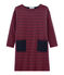 Women's Long-Sleeved Dress SMOKING blue/SIGNAL red
