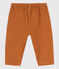 Babies' Fine Velour Trousers ECUREUIL brown