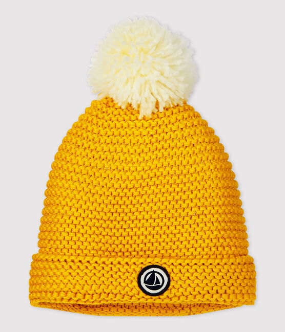 Babies' Pompom Hat BOUDOR yellow