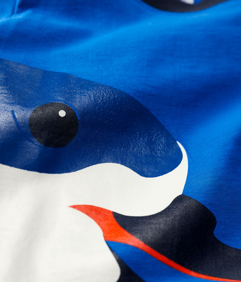 Boys' Long-Sleeved Cotton T-Shirt blue