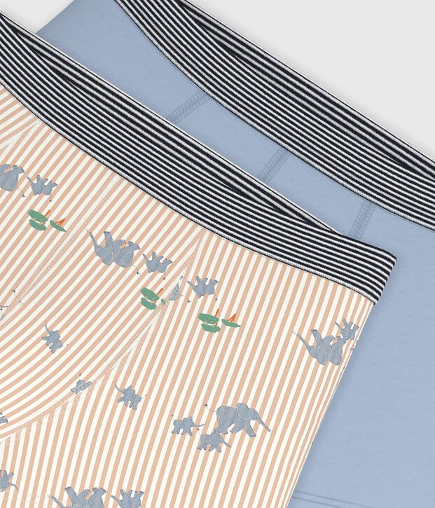 Pack of children's elephant-print cotton boxers multicolor