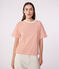 The Boxy stripy cotton T-Shirt for women AVALANCHE red/SPICY