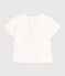 Babies' Short-Sleeved Lightweight Jersey T-Shirt MARSHMALLOW white