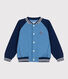 Children's varsity-style jacket in plain cotton