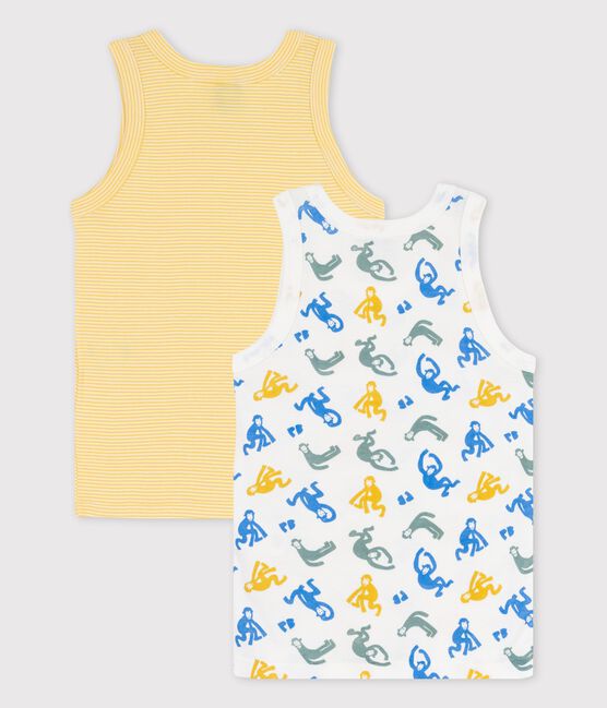 Boys' Glow-In-The-Dark Monkey Cotton Vests - 2-Pack variante 1