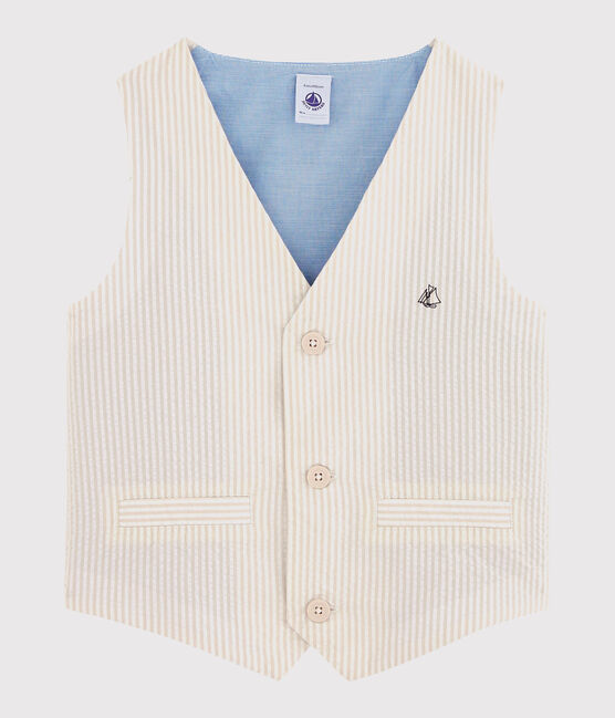 Boys' Sleeveless Jacket BEIGE beige/MARSHMALLOW white