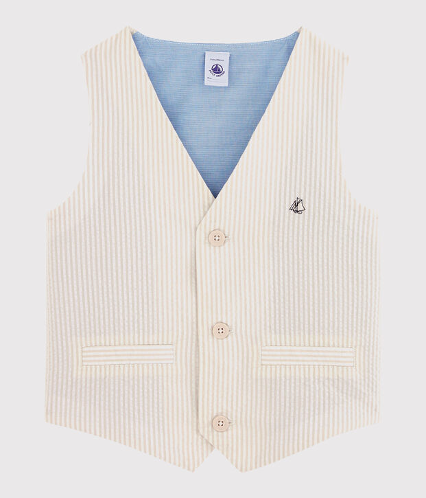 Boys' Sleeveless Jacket beige/white