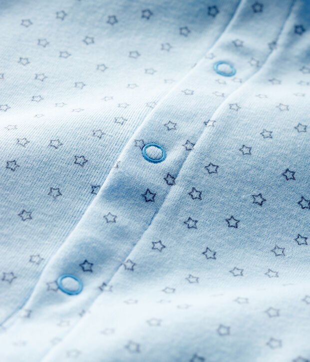 Baby Boys' Starry Footless Organic Cotton Bodyjama blue/grey