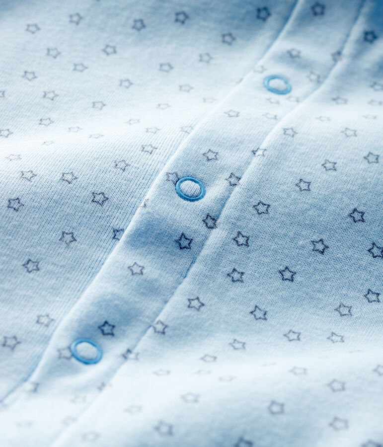 Baby Boys' Blue Starry Footless Ribbed Bodyjama blue/grey