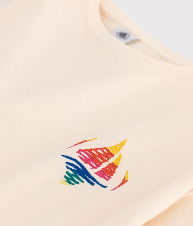 Women's Boxy Cotton T-Shirt Ecru