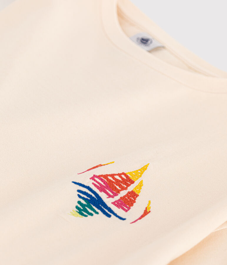 Women's Boxy Cotton T-Shirt Ecru