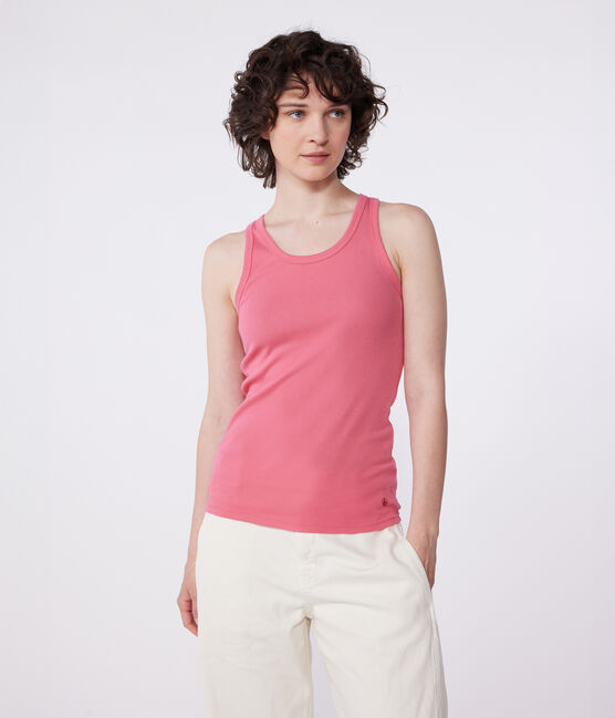 Women's Iconic cotton tank top PEONIA pink