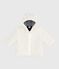 Babies' padded sherpa coat with a hood MILK Ecru