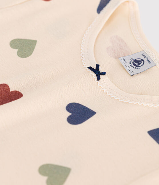 Children's Heart Motif Cotton Nightdress AVALANCHE white/MULTICO