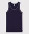 Women's plain cotton tank top blue