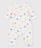 Babies' Organic Tube Knit Print Long Playsuit MARSHMALLOW white/MULTICO white