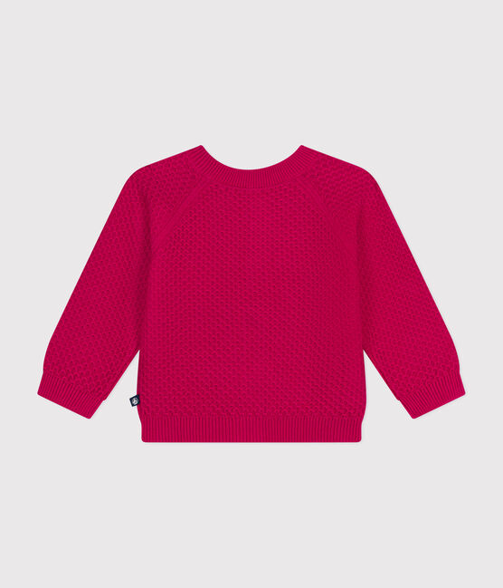 Babies' Knitted Cotton Cardigan DELHI pink
