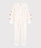 Girls' Superhero Fancy Dress Organic Cotton Jumpsuit MARSHMALLOW white/TERKUIT red