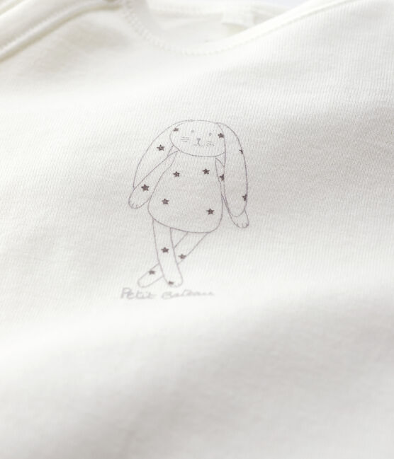 Baby's White Organic Cotton Sleepsuit MARSHMALLOW white