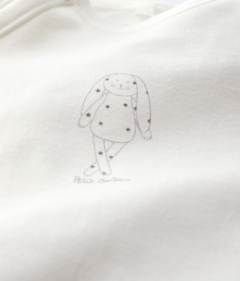 Baby's White Organic Cotton Sleepsuit white