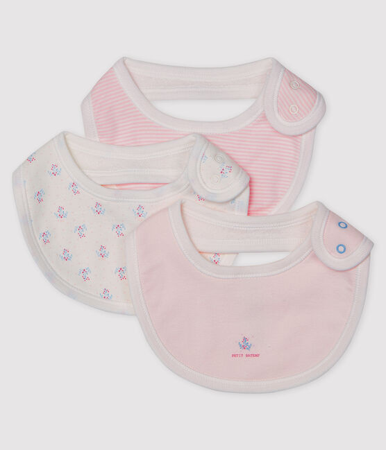 Baby Girls' Rib Knit Bibs - 3-Piece Set variante 1