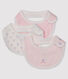 Baby Girls' Rib Knit Bibs - 3-Piece Set
