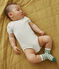 PACK OF 3 SHORT-SLEEVED WRAPOVER BABY BODYSUITS IN STRIPY COTTON variante 1