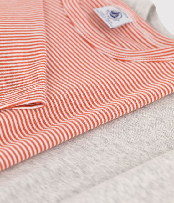 Unisex Pinstriped Long-Sleeved Cotton T-Shirt - 2-Pack variante 1