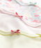 Set of 3 baby girls' short-sleeved bodysuits LOT white