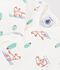 Babies' dog print fleece pyjamas white/multicolor