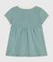 Babies' short-sleeved plain cotton dress with contrasting details PAUL green