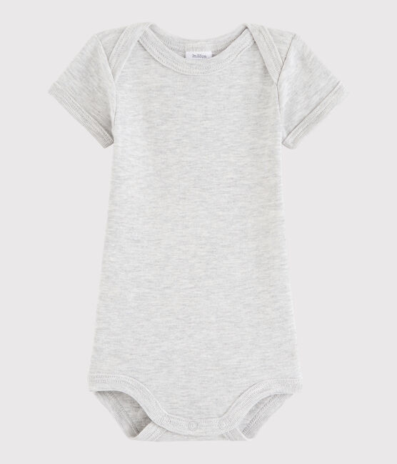 Unisex Babies' Short-Sleeved Bodysuit BELUGA CHINE grey