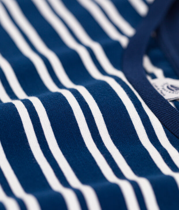 Women's Boxy Cotton T-Shirt blue/white