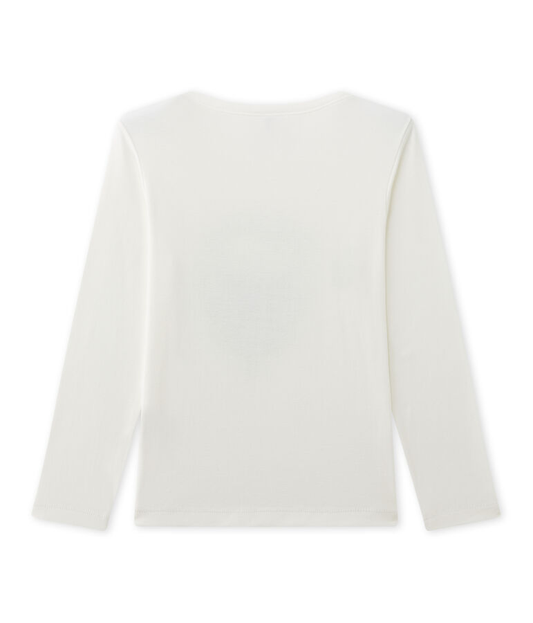Boy's long-sleeved screen print tee white
