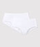 Girls' White Organic Cotton Hipsters - 2-Pack variante 1