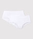 Girls' White Hipsters - 2-Pack