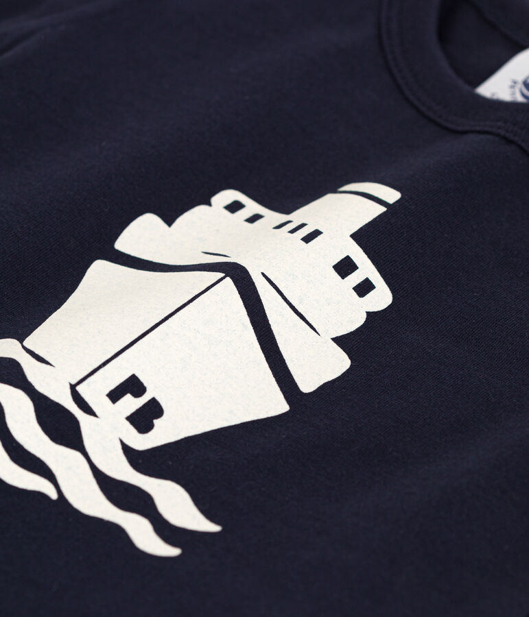 Babies' Short-Sleeved Jersey T-Shirt With Motif blue