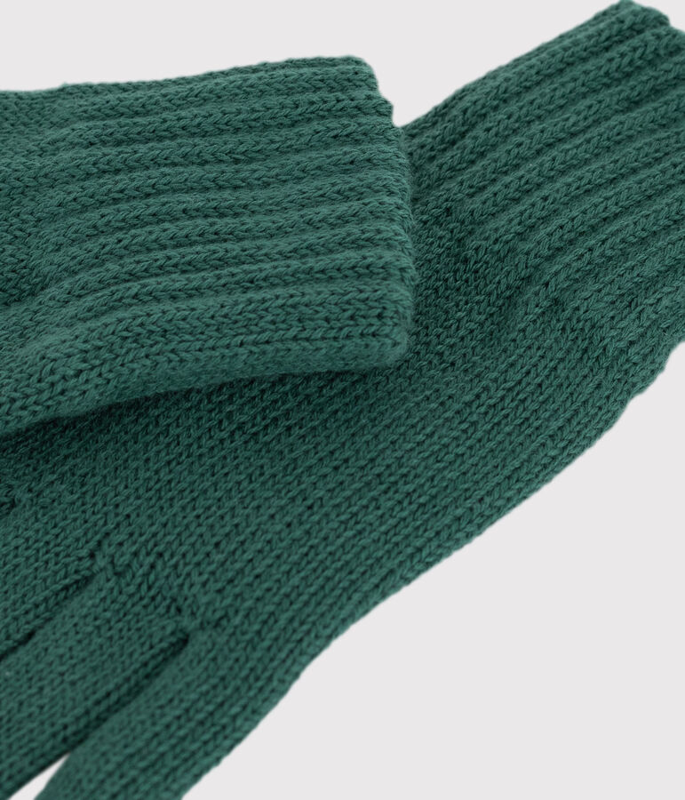 Children's knitted gloves WILLOW green