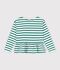 Children's cotton Breton top green/green