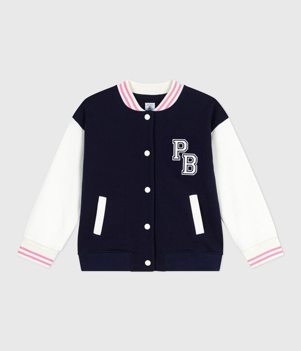 Children's varsity-style jacket in plain cotton SOIR